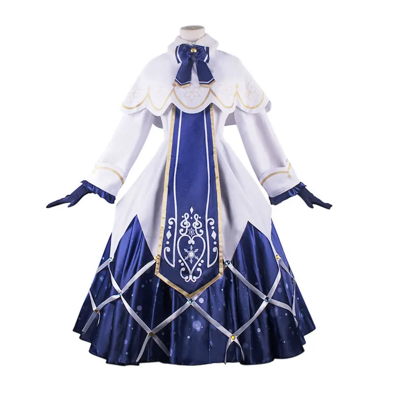 Anime Mikus Cosplay Kostuum Sneeuw Mikus Meisje Kawai Lolita Jurk Halloween Kerstfeest Outfits Volledige Sets Vrouwen Mannen Meisjes