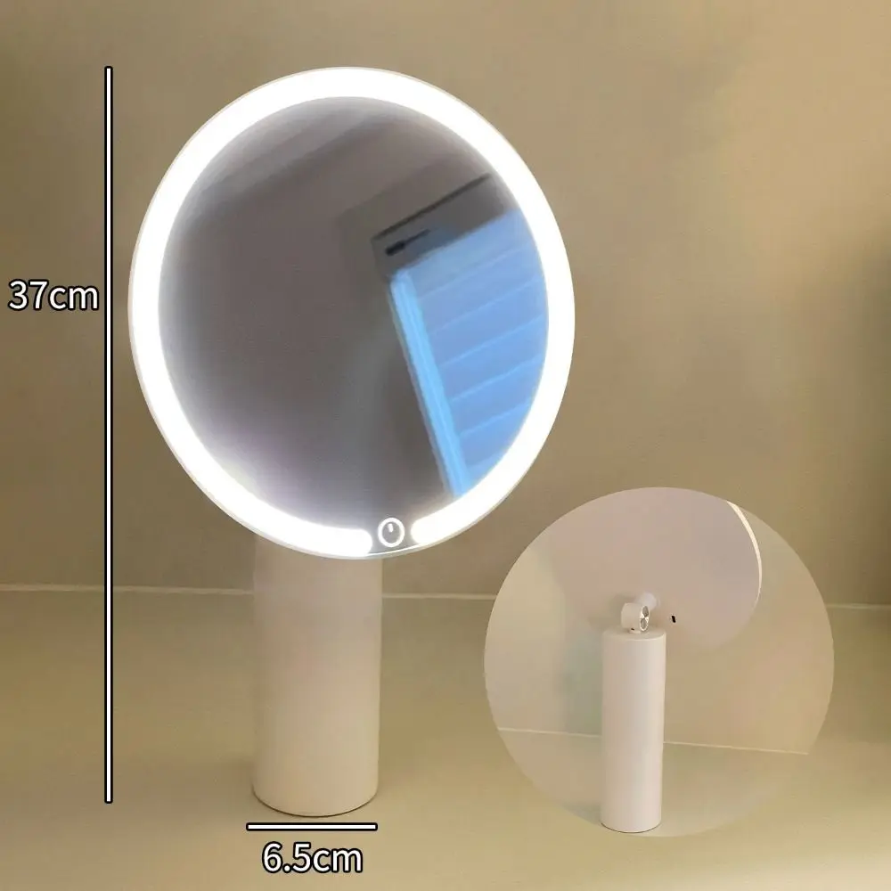 Touch Control LED Makeup Mirror 3 Color Lights Adjustable Portable Cosmetic Mirrors USB Charging High Definition