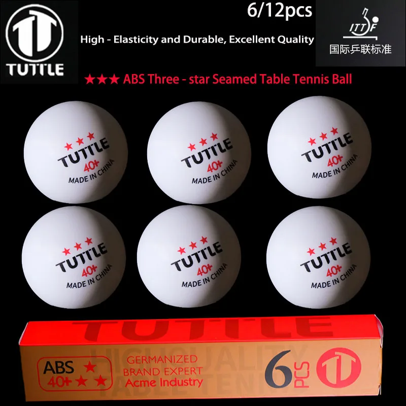 

Мягчики для настольного тенниса в упаковке с 3 звездами, 40 + мм, АБС-пластик, новый материал со швами, высокая эластичность, долговечность, пинг-понг для соревновательного поезда