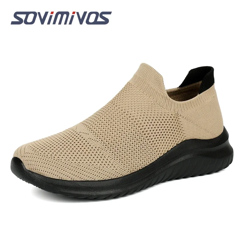 Men\'s Mesh Slip on Walking Loafer Shoes Memory Foam Arch Support Slip Resistant Work Drving Tennis Sneaker for Women