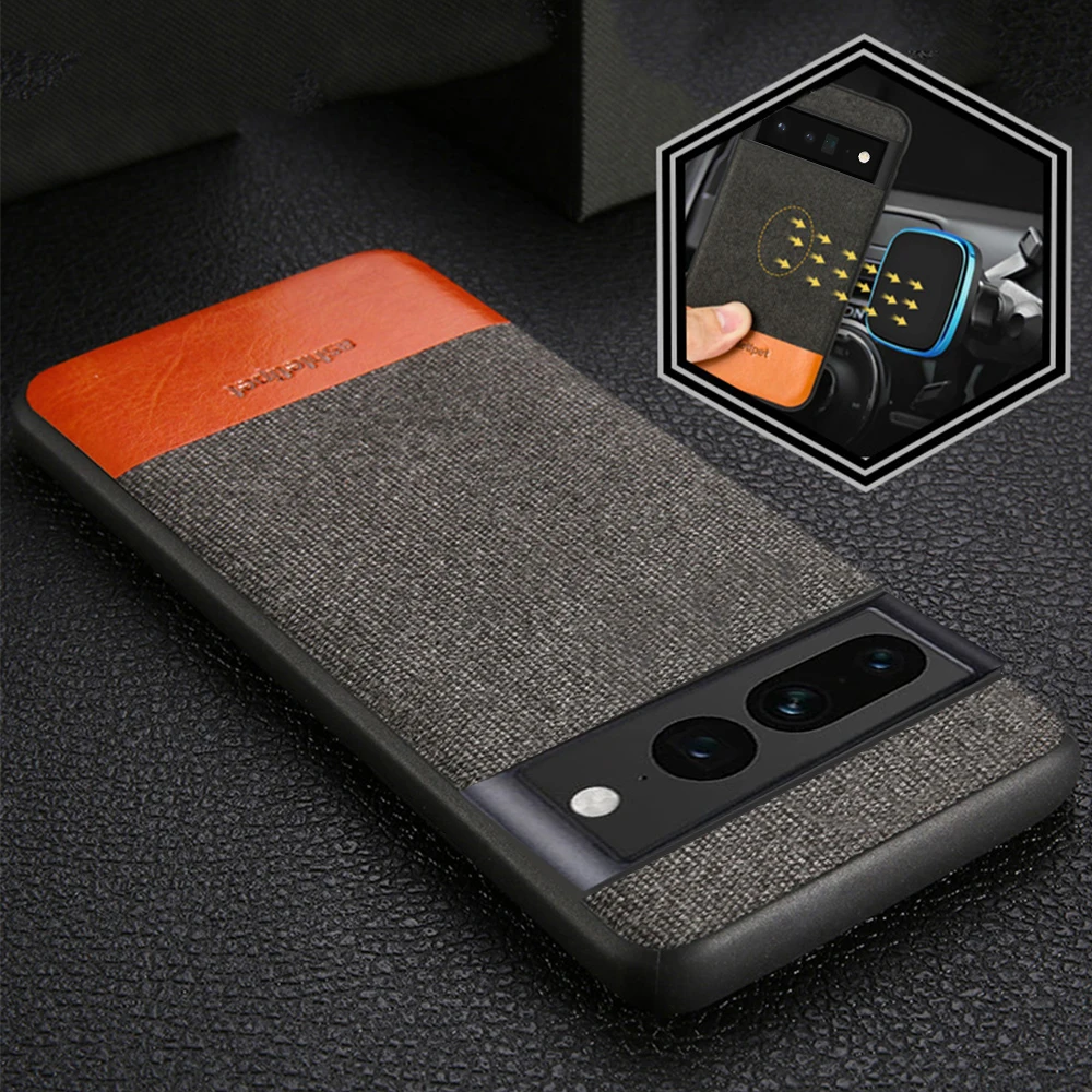 LANGSIDI Man business Leather Magnetic Phone Case For Google Pixel 8 pro 7pro 7A 6A 6 shockproof Protective Cover For Pixel 8 7A