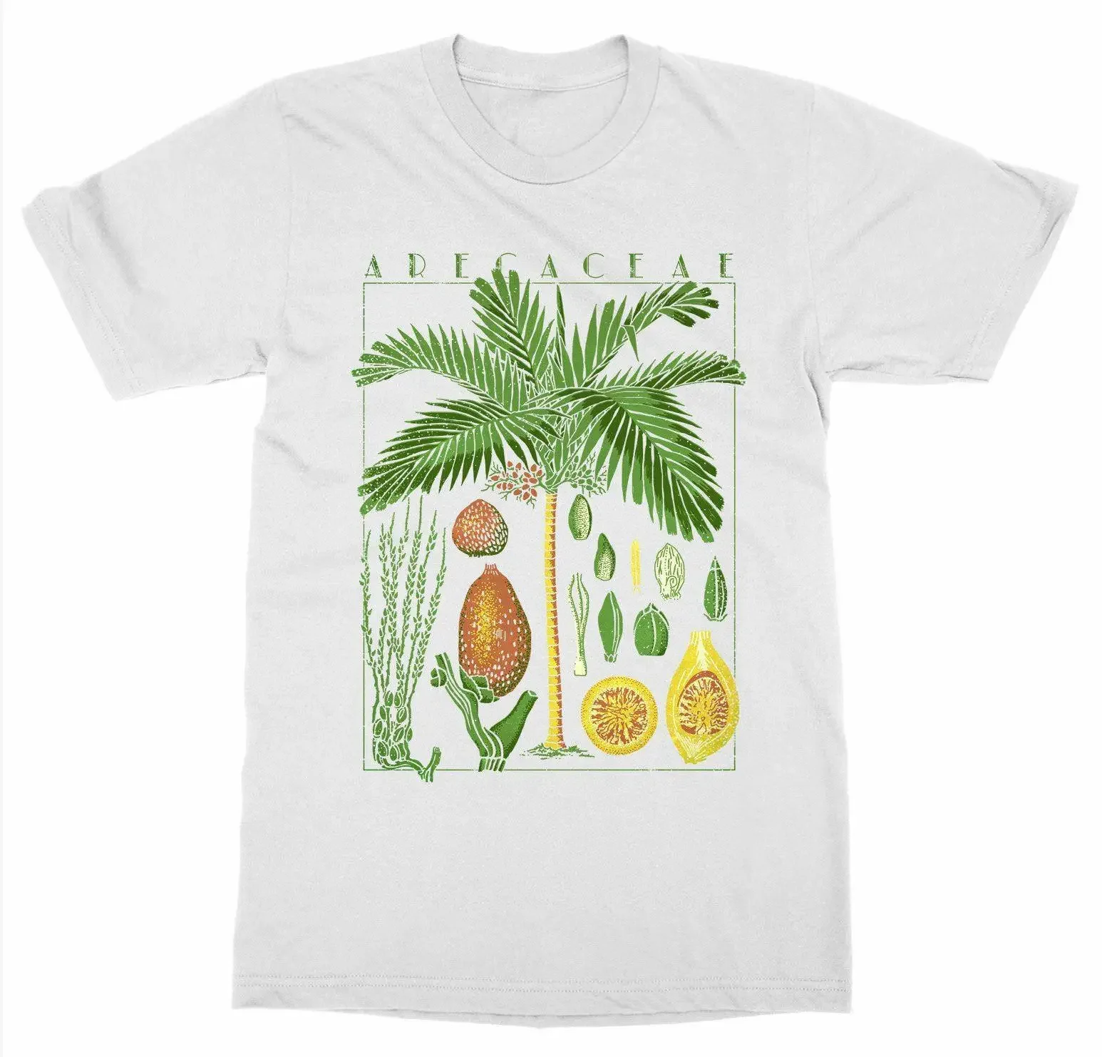 100% Cotton O-Neck Summer Short Sleeve Casual Mens T-shirt Size Botanical Garden Plant Palm Tree Fruit Flower Grow T-Shirt 2024