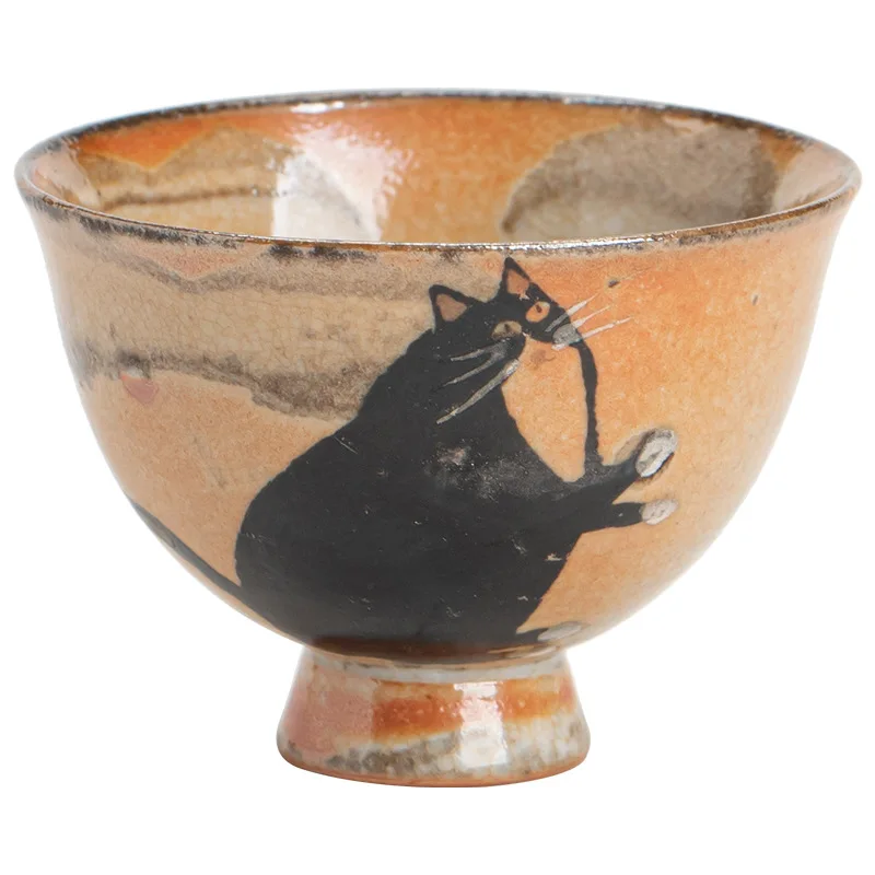 

Japanese handmade retro ceramic Kung Fu teacup tea cup small master cup single cup