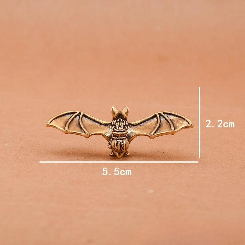 1 قطعة تمثال الخفافيش البرونزية العتيقة الحلي الصغيرة الصلبة النحاس الجبل الخفافيش أرقام مصغرة النحاس النحت الحرف ديكور