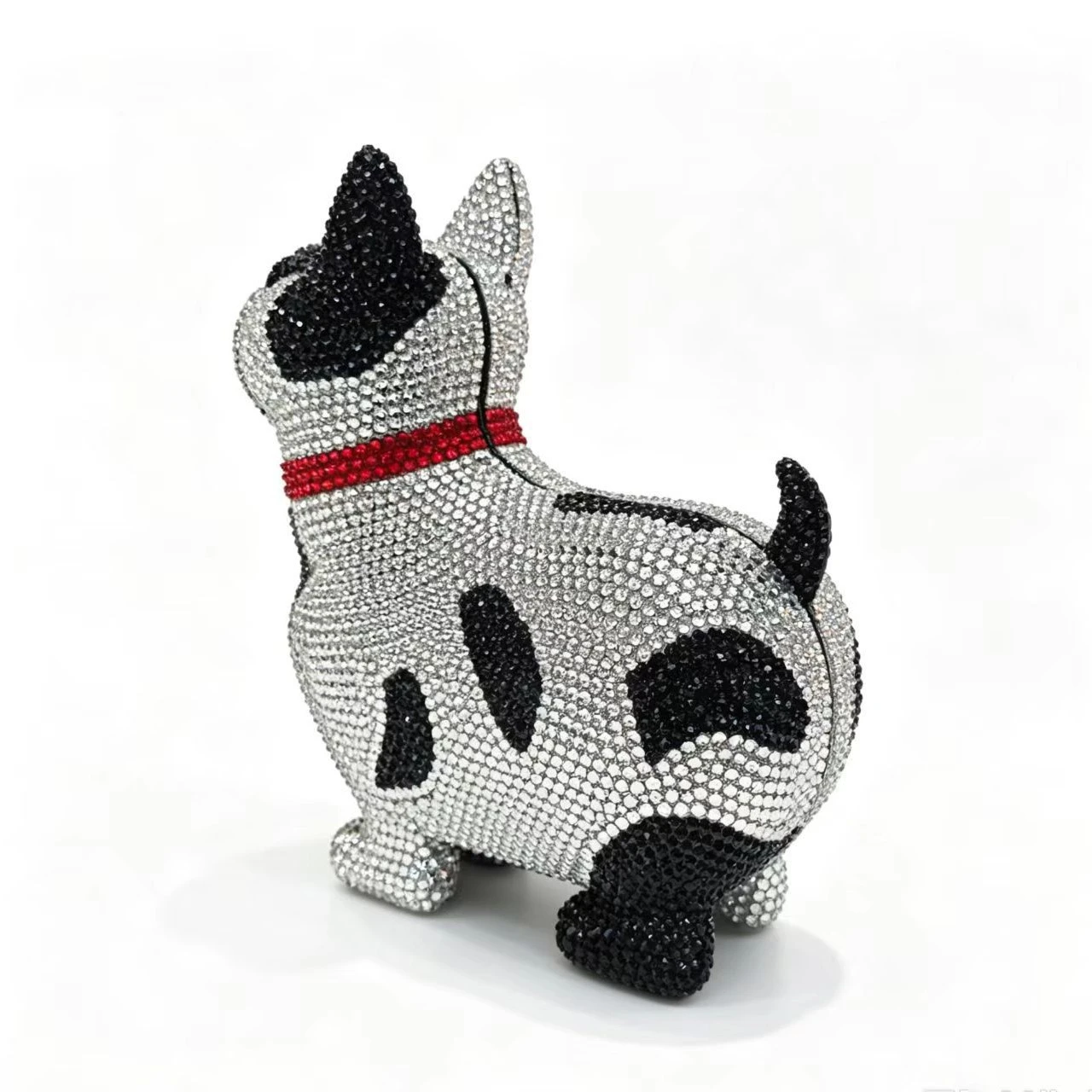 New White/Black Puppy Diamond Evening Bags Women Wedding  Lady Purse Bridal Crystal Purses Handbag Cocktail Clutch Party Bags