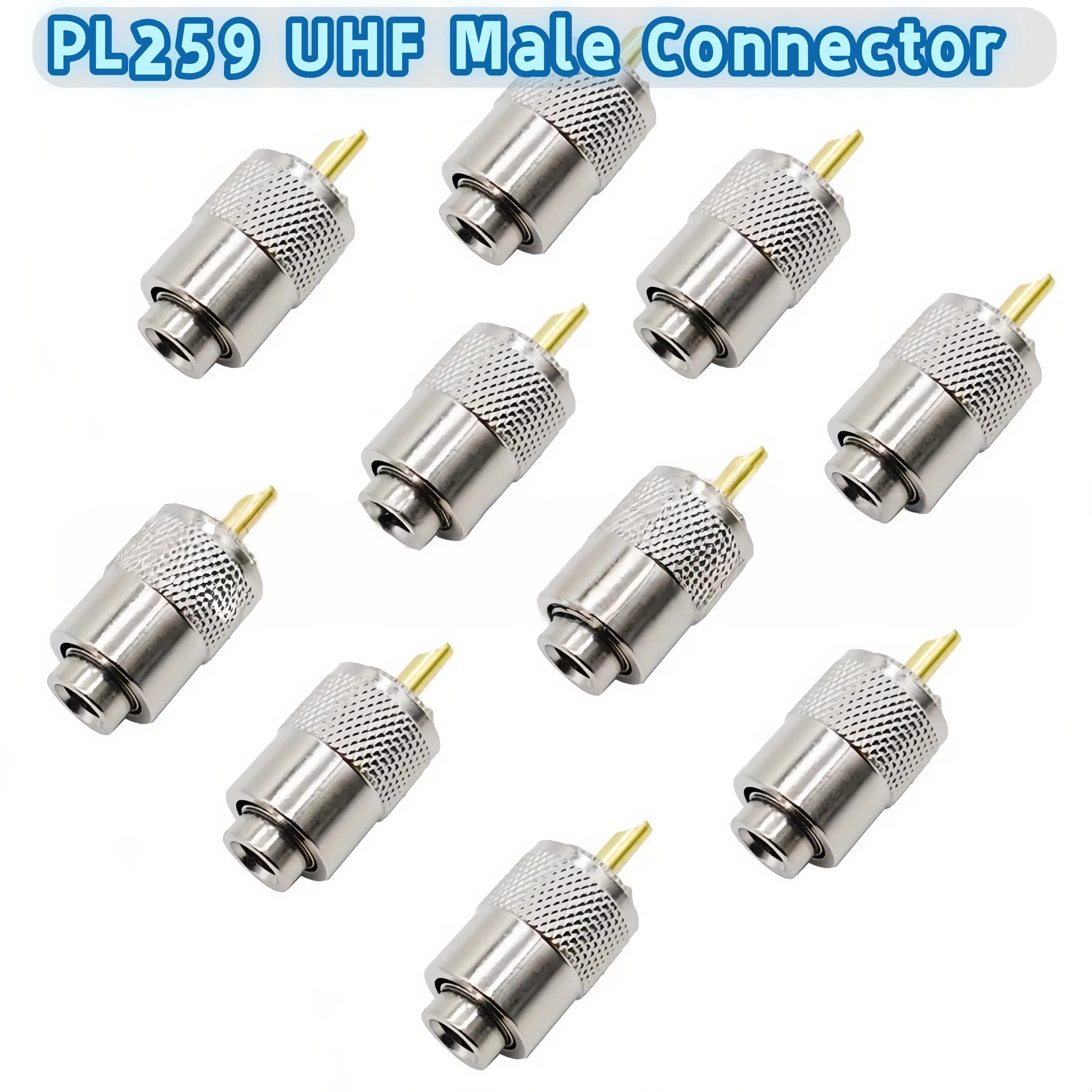 UHF PL259 Solder On Male Plug for CB Radio RG8X RG59 RG8 Coax Cable