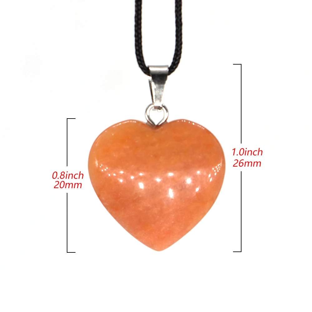 20mm Natural Stone Mix Heart Shape Charms Pendants For Jewelry Making Women Earring Necklace DIY Accessories 10pcs/Lot Wholesale