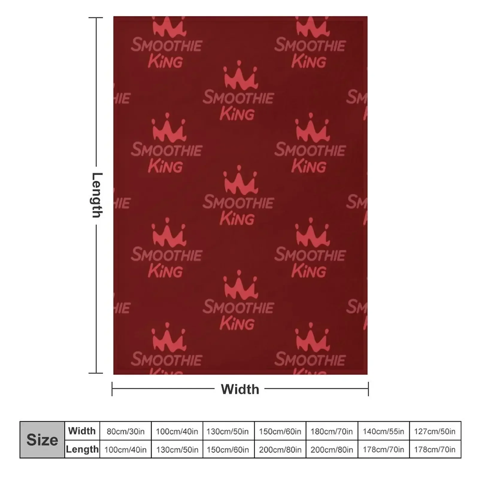 Smoothie King Cafe Throw Blanket Comforter Sleeping Bag Plush Travel Blankets