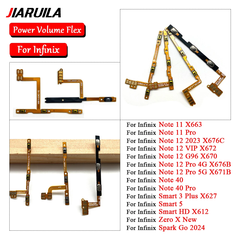

Power On Off Fingerprint Sensor Flex Cable For Infinix Note 12 X676 11 40 Pro/Smart 3 Plus 5 HD X612/Zero X New/Spark Go 2024