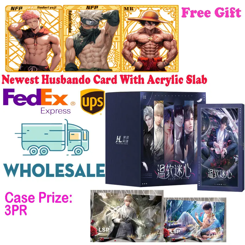 Newest Case Wholesale Gentle and Enchanting Husbando Collection Card Manfu Booster Box Trading CCG TCG Doujin Toys Hobby Gift