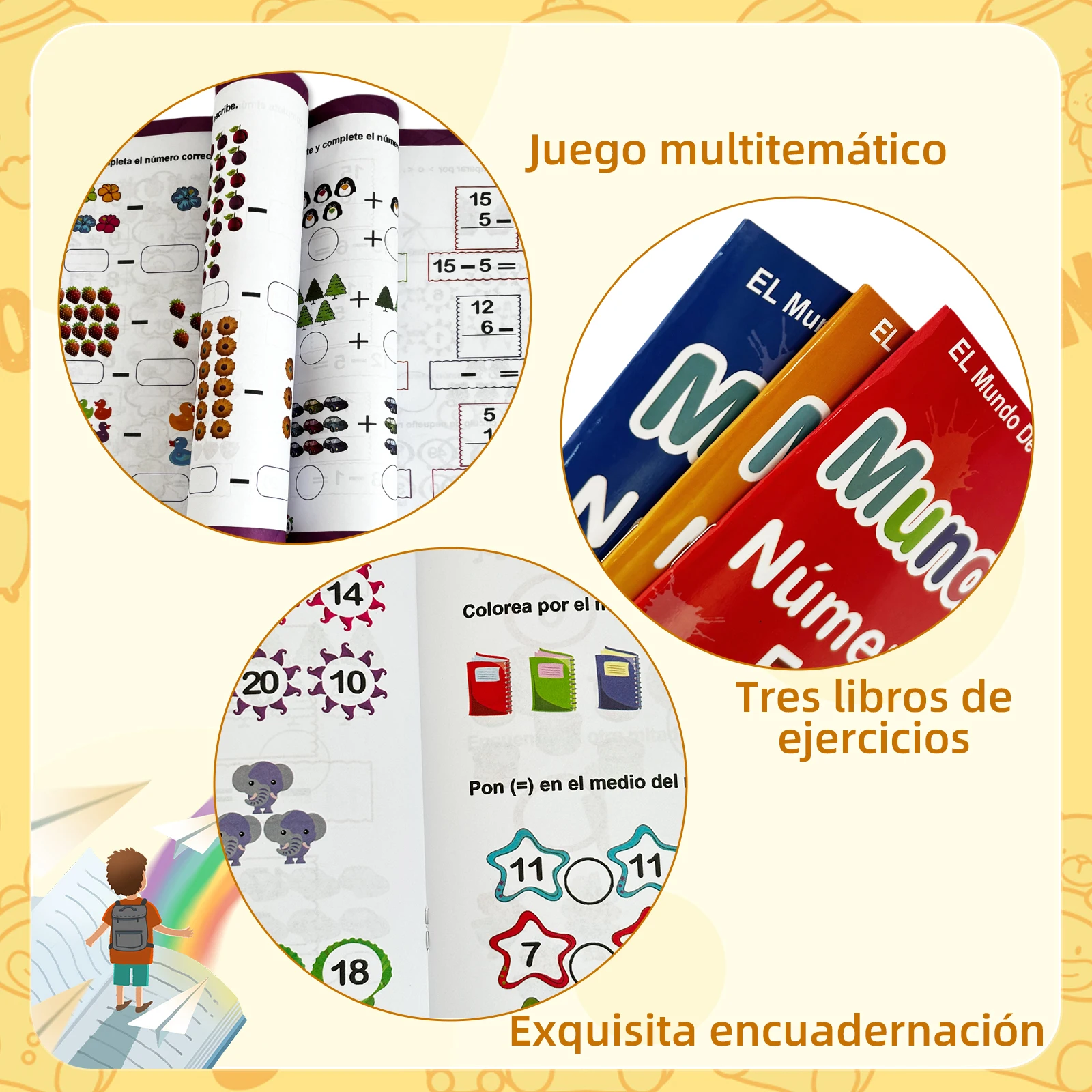 Spanish Children's Math Workbook Addition And Subtraction Oral Arithmetic Book 5-8 Years Old Primary School School Supplies