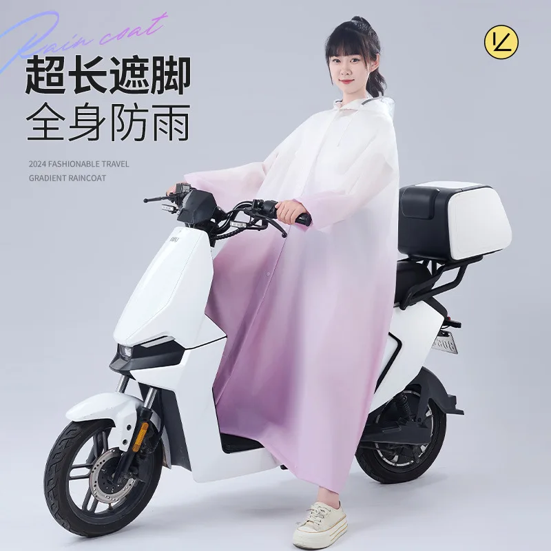 Wholesale Adult Raincoat Long Style Full Body Rainproof New Outdoor Motorcycle Riding Bicycle Single Conjoined Women's Poncho