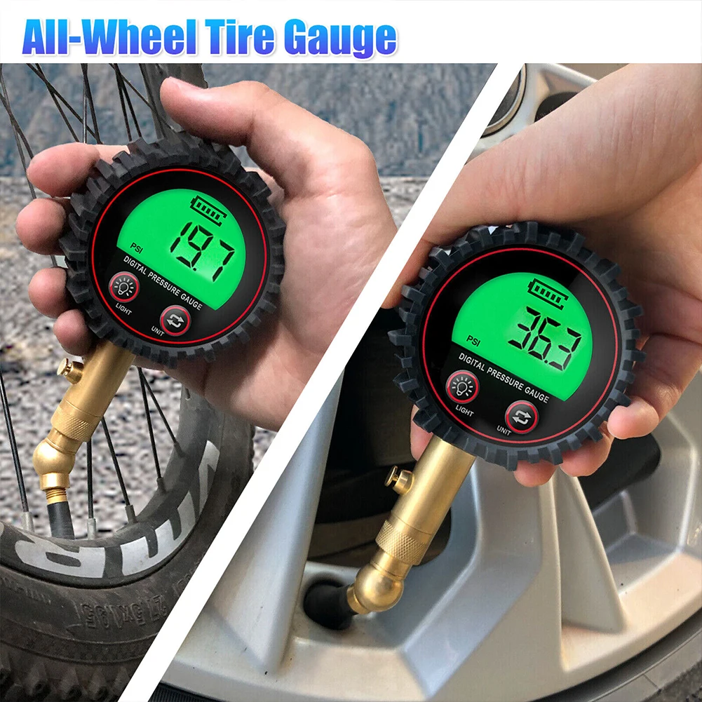 Accurate Tire Pressure Gauge 3-255PSI Heavy Duty Flexible Clamp Air Pressure Gauge Professional Meter Accessories Drop shipping