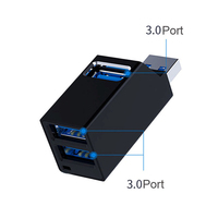 3 In 1 USB 3.0 HUB Adapter 3 Ports USB Extender High Speed Data Transfer Splitter Docking Station For PC Laptop U Disk Card Read