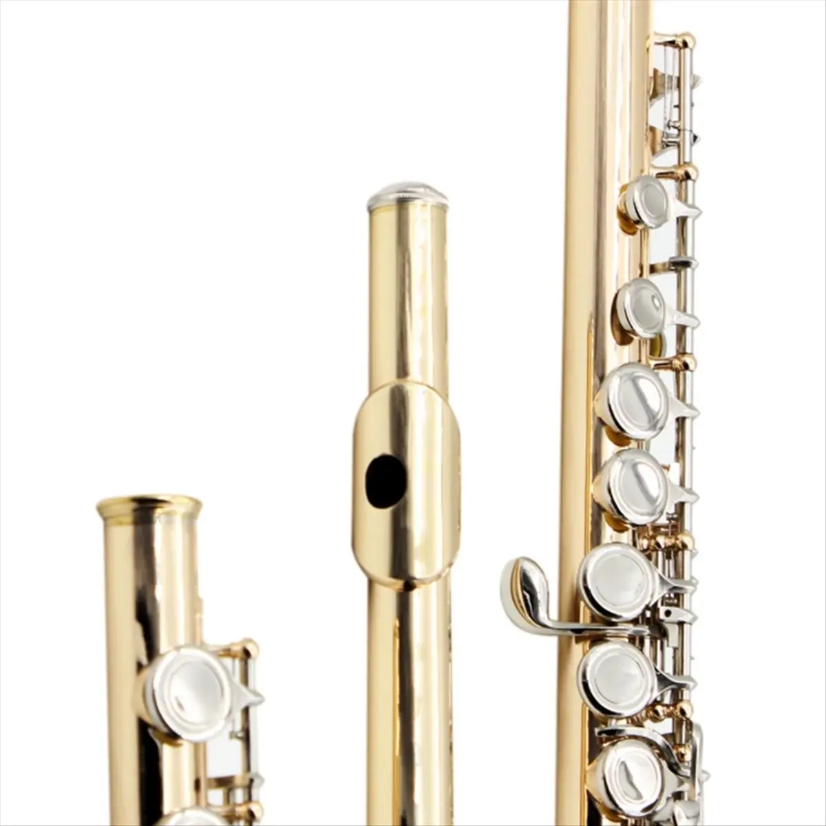 ABJV  16 Closed Holes Flute C Key Flute Concert Performance Flute Professional Woodwind Instruments Gold