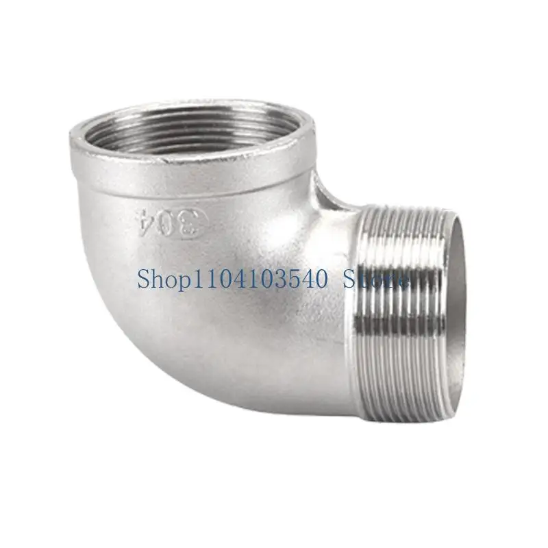 02DC Stainless Steel 90 Degree Threaded Plumbing Elbow Fitting for Water Filter Lines, Irrigation Changes and Repairs