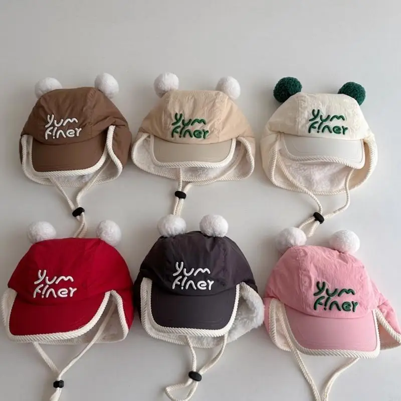   Infants Quick Dry Hat with Cotton Padding Ear Flaps Hat Boy & Girls Winter Ear Guard Infant Quick Drying Hat Breathable