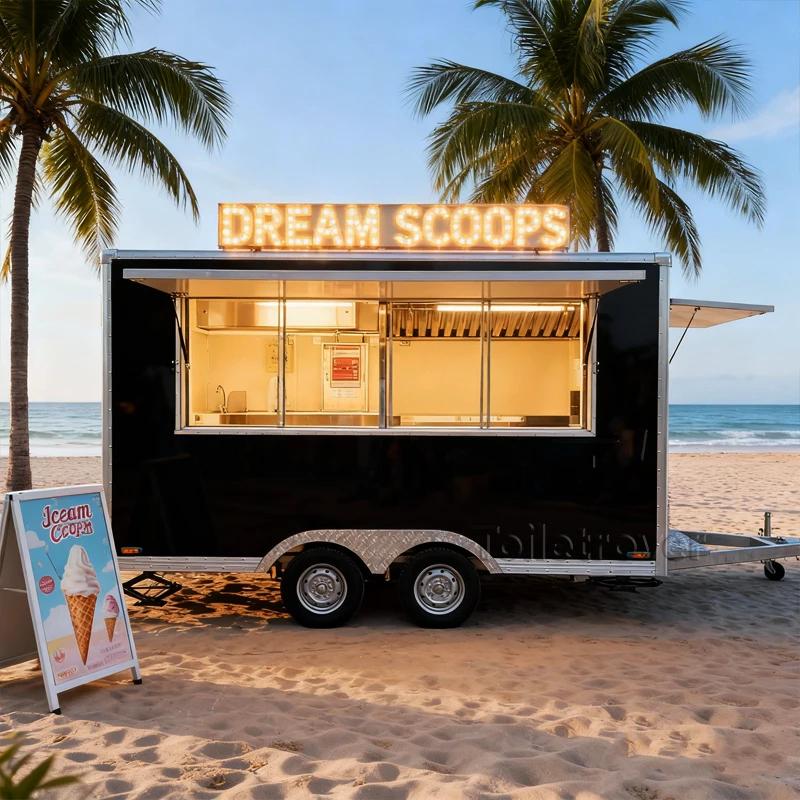 

Китайский производитель фудтраков: мобильный прицеп-фургон для барбекю, хот-догов, пиццы, многофункциональный, класса люкс