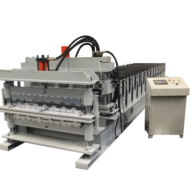 Factory Price Double Layer Wall Panel Glazed Step Tile Ibr Steel Sheet Metal Roof Cold Roll Forming Machine