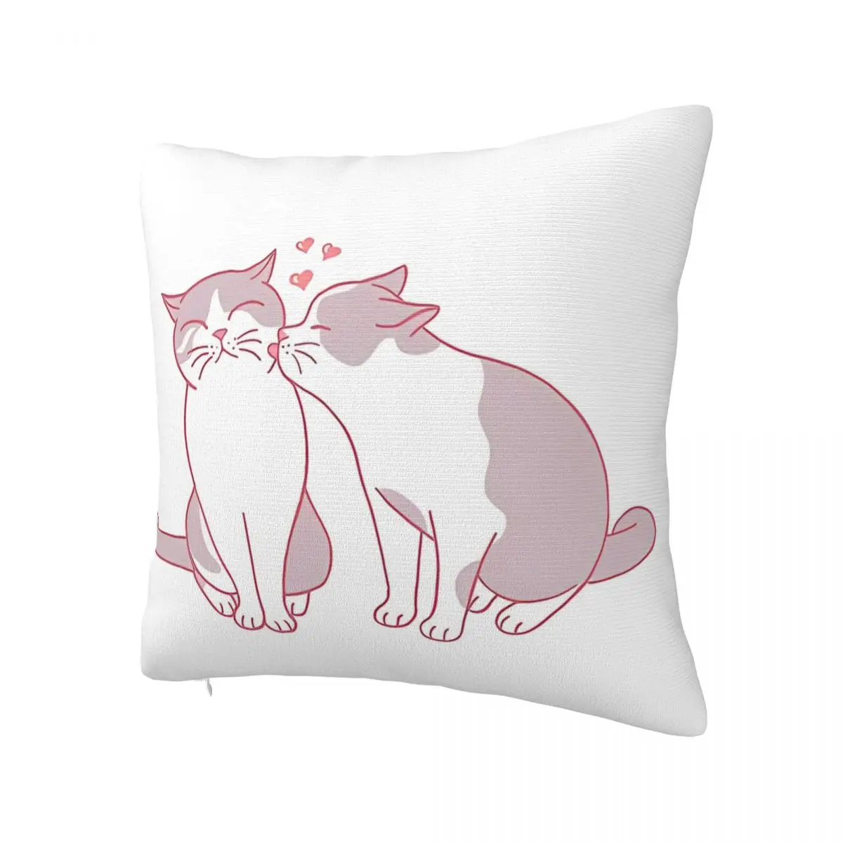 Love Kiss Cute Cat Pillow Case Cushion Cover Square Design Pillow Cover Vintage Pillowcases For Wedding Party Home Decor