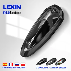 New Lexin LX-GTX Bluetooth Headset Intercom for Motorcycle Helmet Support 6-10 Bikers Talk at One Time&Multi Audio Moto 1PC