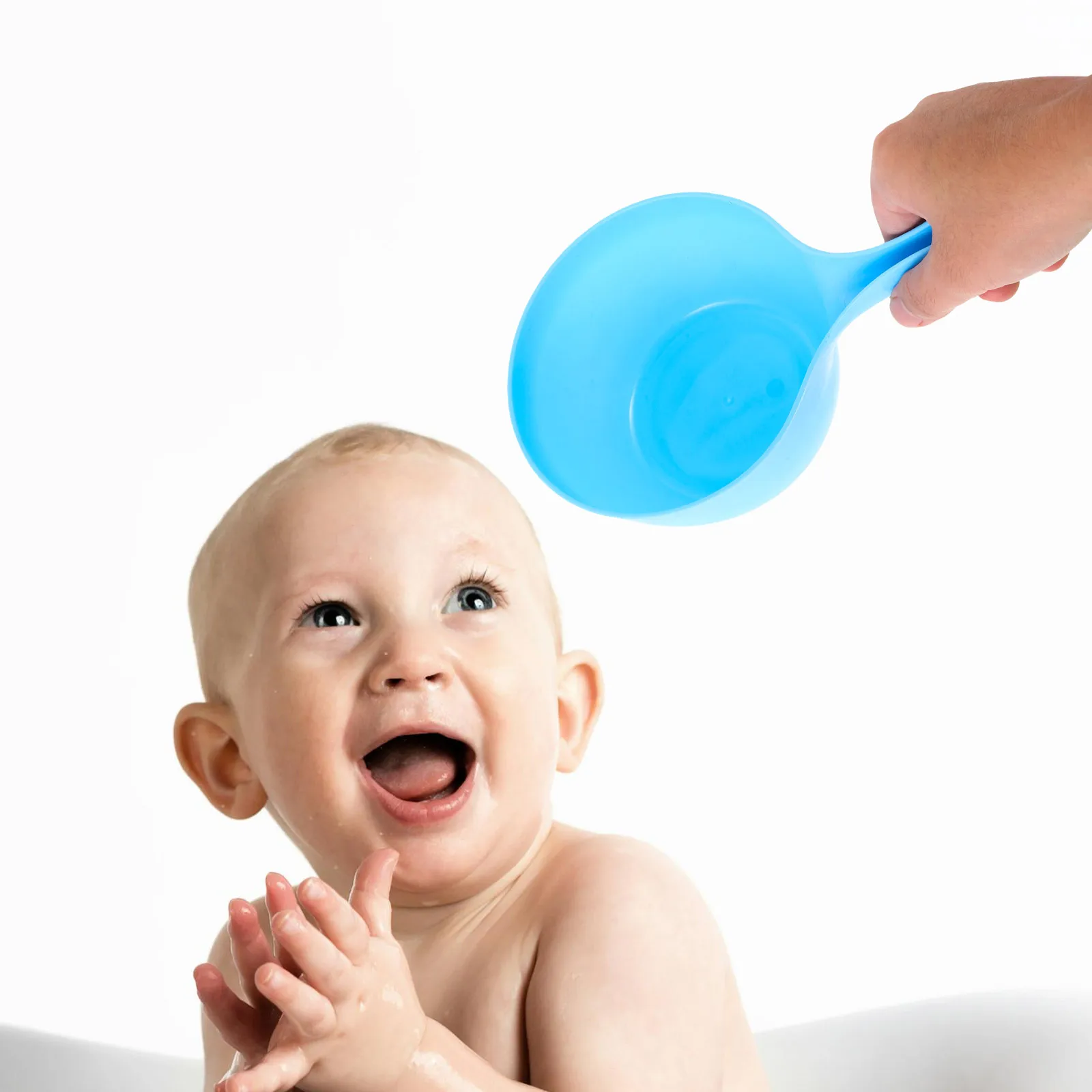 3 pezzi mestolo da cucina in plastica spessa paletta da bagno ergonomica mestolo per acqua domestico per lavare frutta e verdura