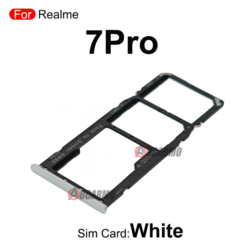 Sim Card For Realme 7Pro Sim Tray MicroSD Holder Nano Slot Replacement Parts