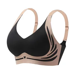 Soft Sexy Underwear Women Bra Wireless Gathered Comfort V Brassiere Push Up Lingerie Bralette For Women Seamleass Bras