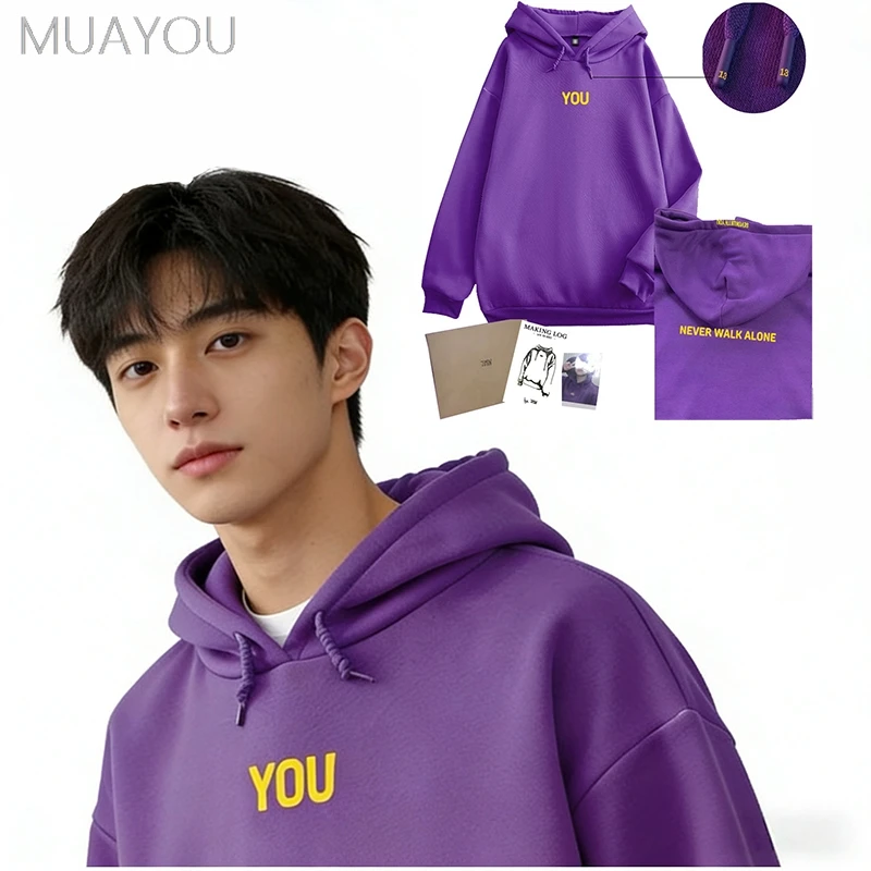 Embroidery Original Design Jimin Hoodie With You 13 You Never Walk Alone Jimin Merch Kpop Fans High Quality Version Sweatshirt view 2