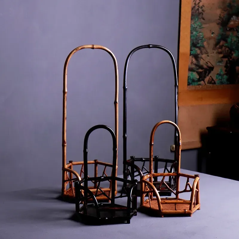 Zizhu Cool Stove Rack Retro Flower Ware Stand Charcoal Stove Base Tea Table Ornament Tea Set Accessories Model Zizhu