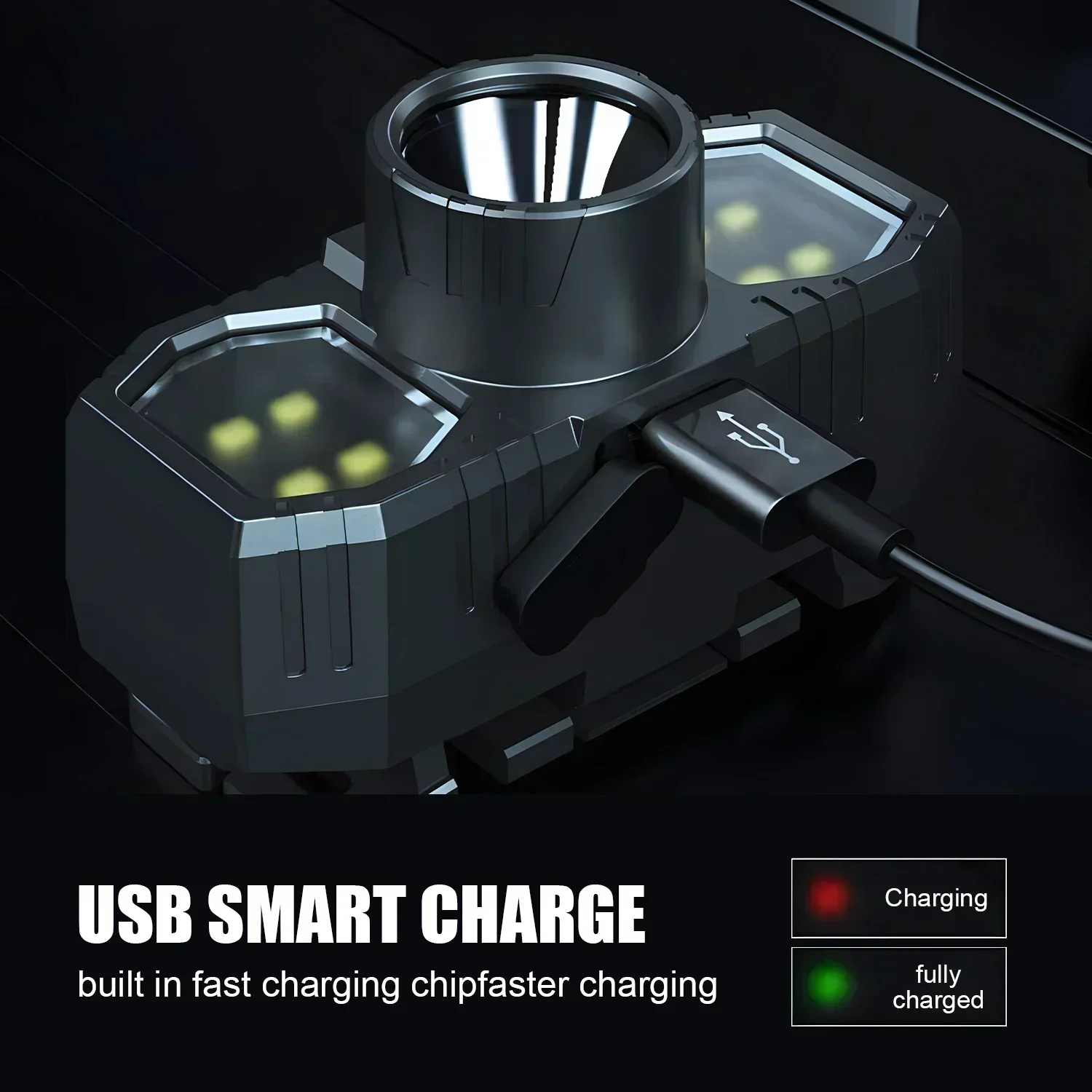 COB XPE LED Headlight Portable Flashlight Lantern Headlamp USB Rechargeable Outdoor Waterproof Headlight Built-in 18650 Battery