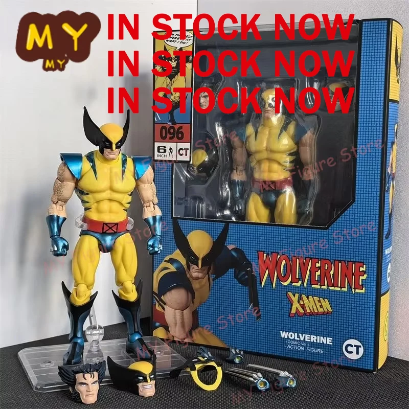 Novo ct brinquedos mafex 96 wolverine figura marrom quadrinhos x-men figura de ação mafex 138 shf anime estatueta ko modelo brinquedo presentes