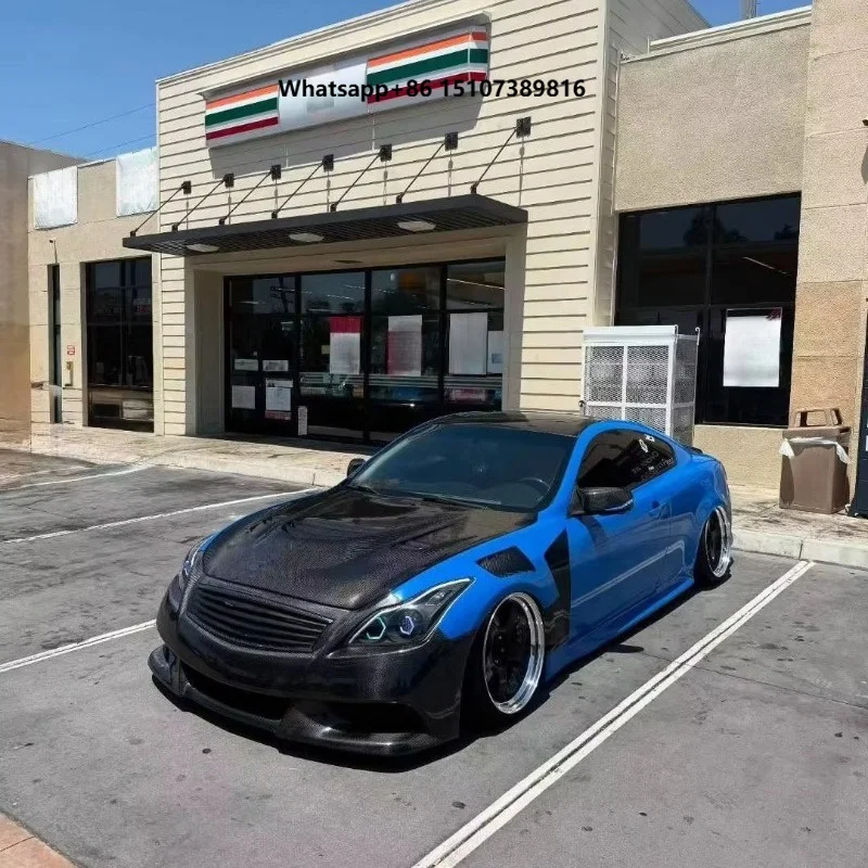 High Quality Carbon Fiber Hood for G37 Coupe 2-Door 2008-2013 V36 Engine Bonnet Cover Carbon Fiber Body Kits