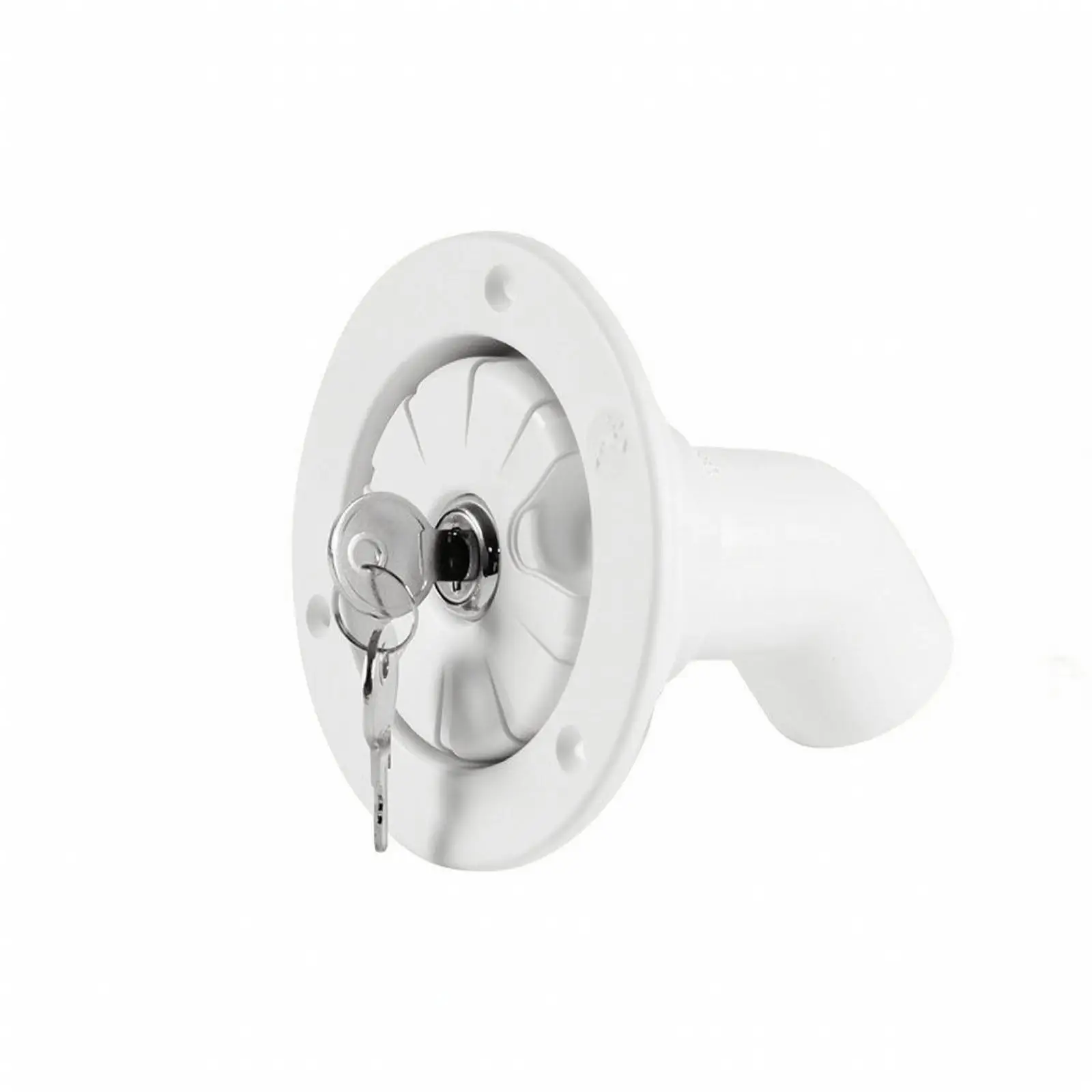 Camper Water Intake Cap Keyed White Plastic Fits Standard RV Fill Port for Road Trip and Camping Use