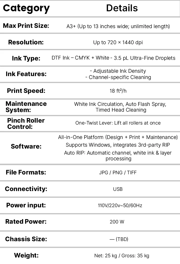 A3 DTF Printer High-quality And High-speed XP600 Printhead Mini Size 2025 Newest DTF Printing Machine For Small Business