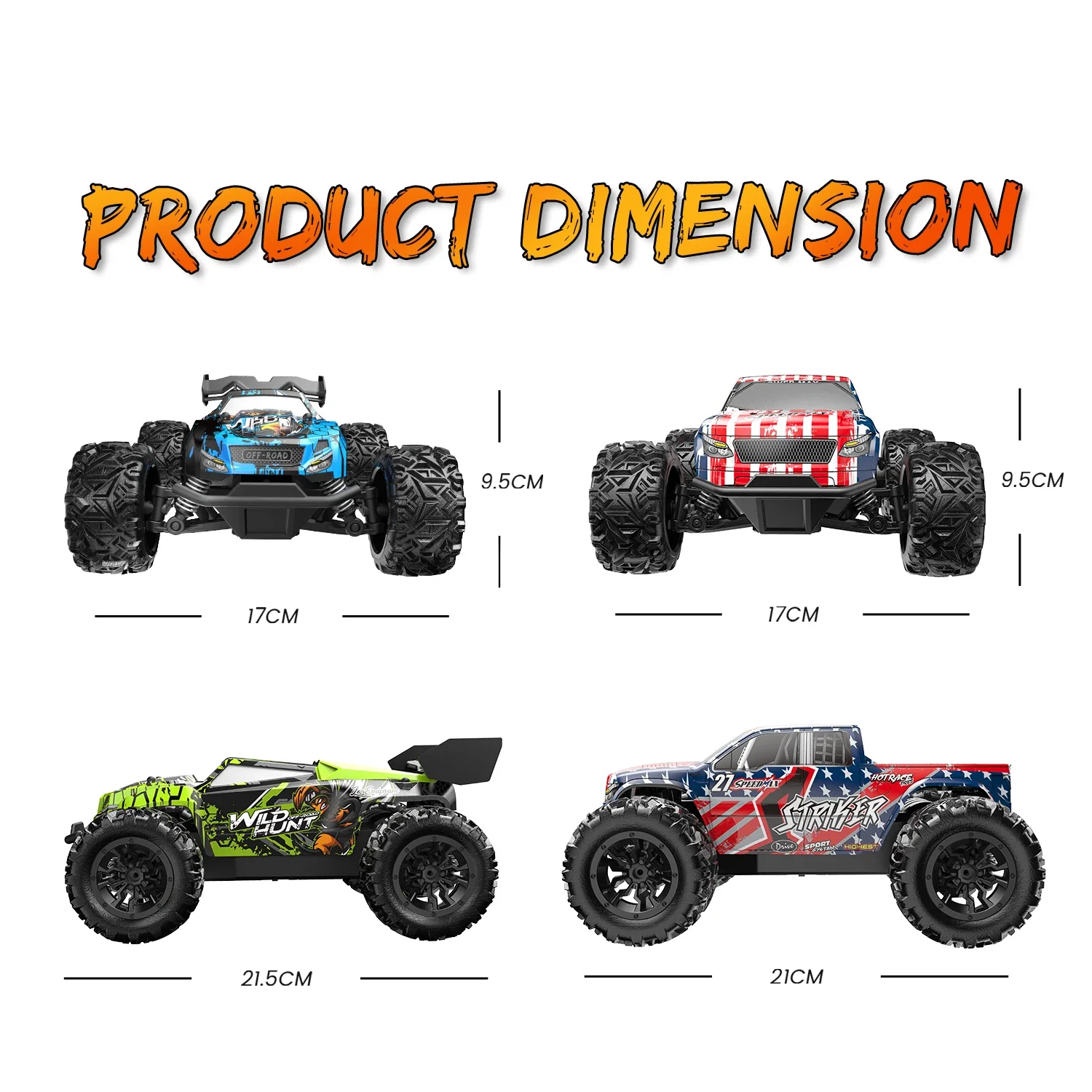 20KM/H Power Motor 2.4G RC Drift Car Truck Independent Shock Absorber Anti-Crash Vehical Adults Kid Toy Gift Remote Control Car