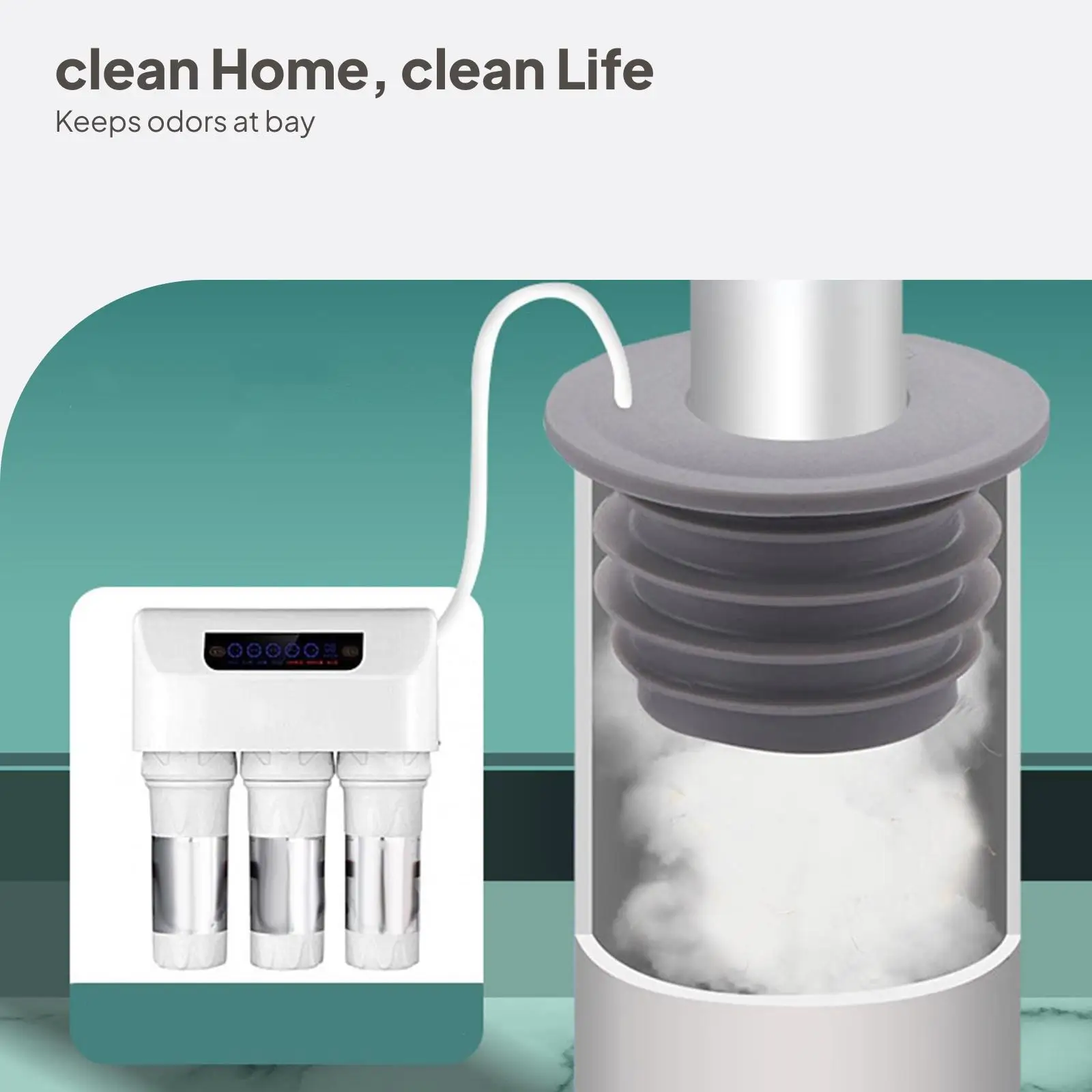 Kitchen Bathroom Drain Pipe Sewer Seal Ring, Washing Machine Sealing Plug, Durable to Use