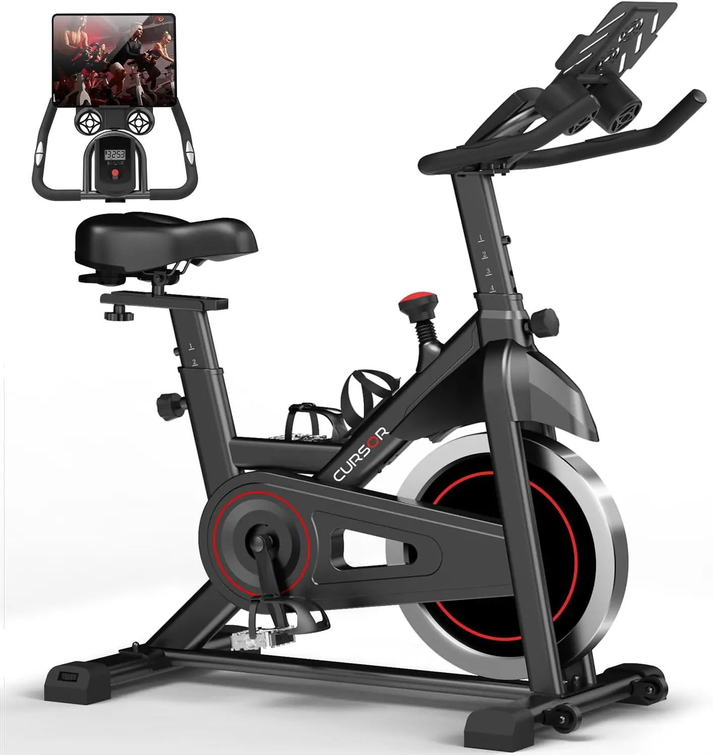 

Exercise Bike, Stationary Bikes for Home, Indoor Cycling Spin Bike Workout Bike with Extra Comfort Seat