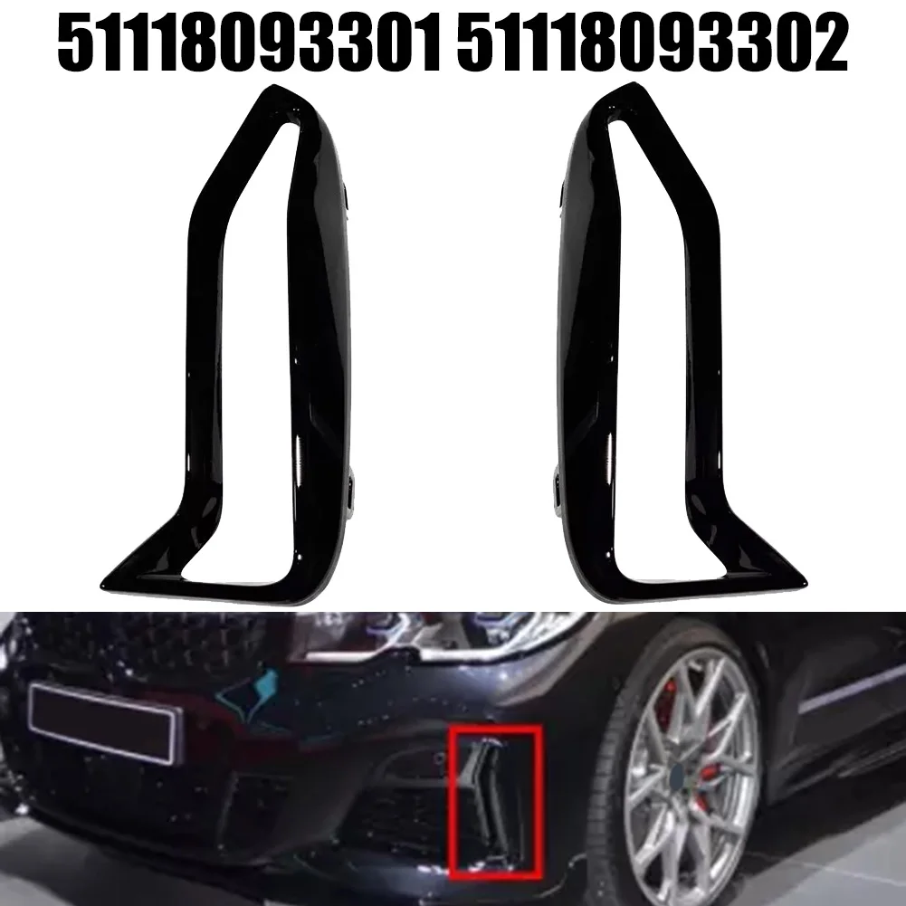 Newest Sale High Quality Pair Front Bumper Side Grille Black Trim For BMW 3\\\' G20 G21 M340i OEM Number 51118093301 51118093302