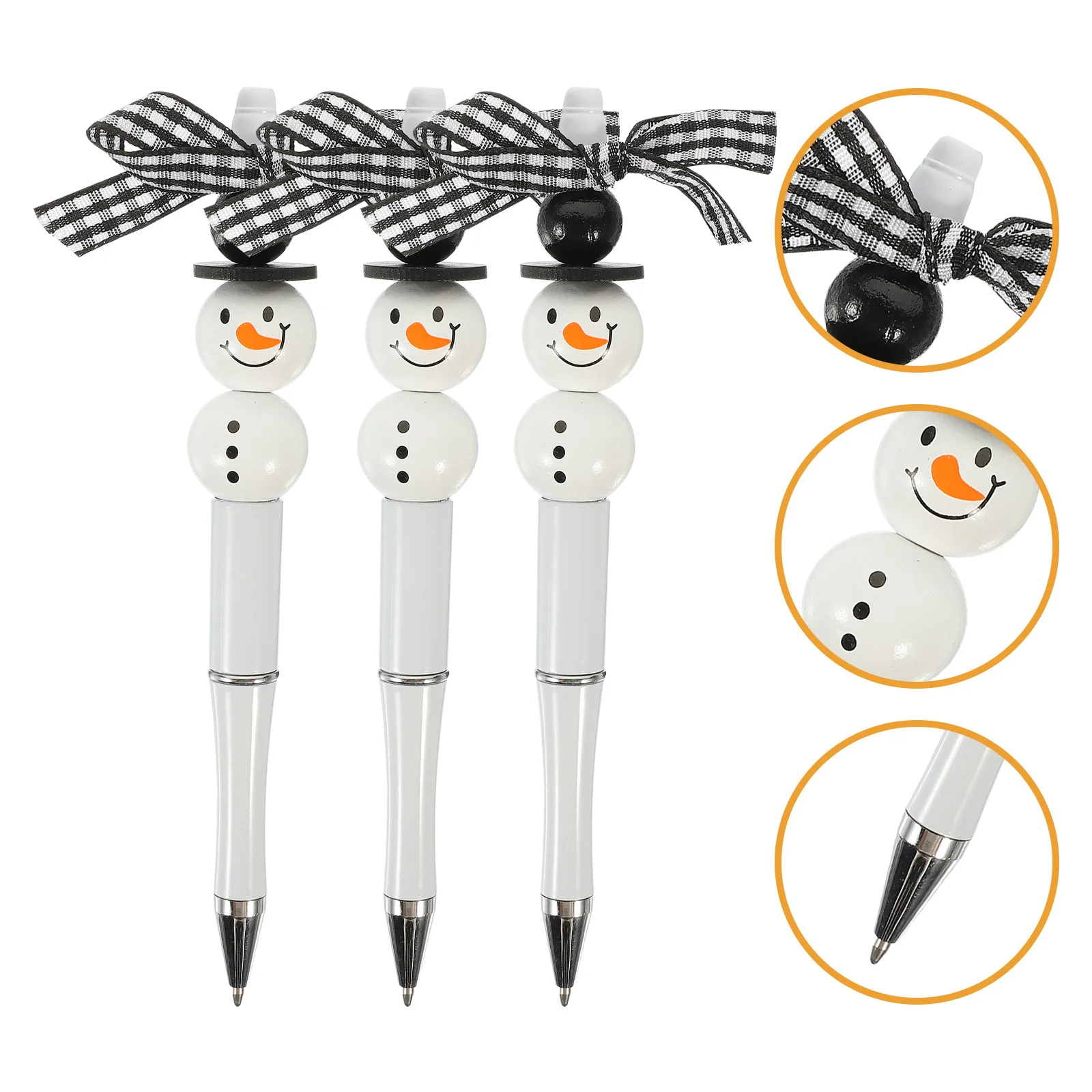 1Set Beadable Pen Portable Multi-Function Fun Pens Bright Color Design Adults Teens Christmas Gifts Beadable Pens