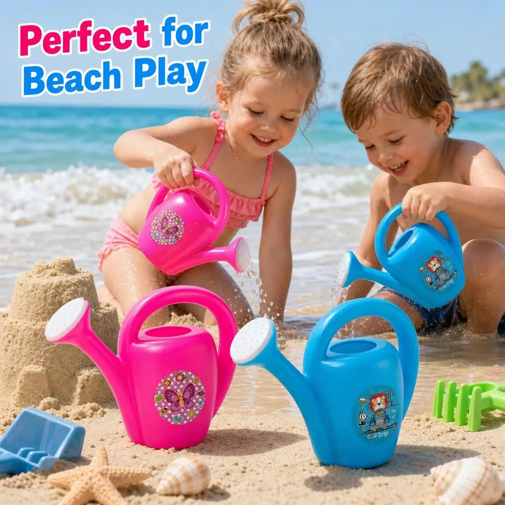1/2Pcs Children Watering Can Kids Home Patio Lawn Flower Gardening Irrigation Plant Cute Cartoon Elephant Plastic Watering Pot