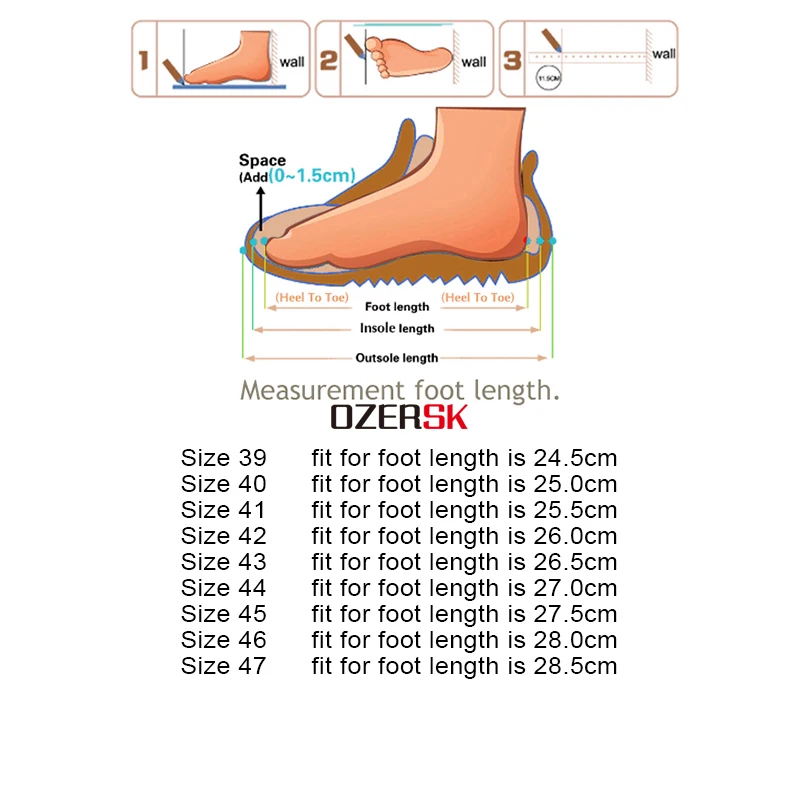 OZERSK الربيع الصيف شبكة جوفاء الرجال موضة حذاء رياضة كاجوال الدانتيل يصل أحذية رياضية مريحة للتنفس للرجال حجم 39-47