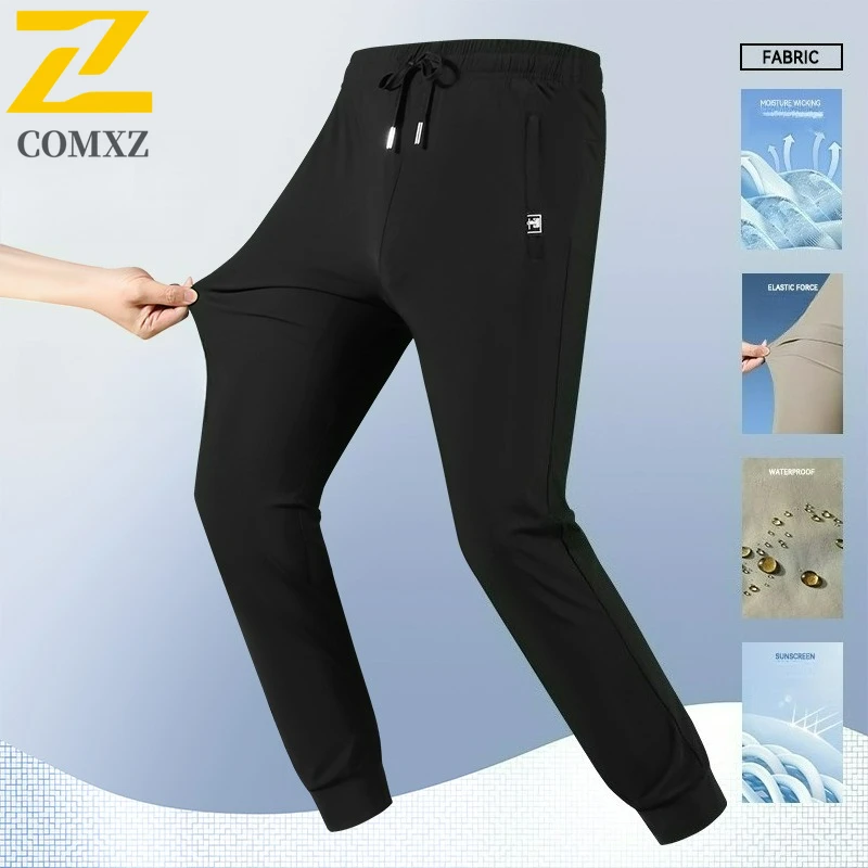 

COMXZ Sweatpants Men Summer Sports Joggers Quick Drying Breathable Jogging Pants Training Running Sports Trousers Gym Sportwear