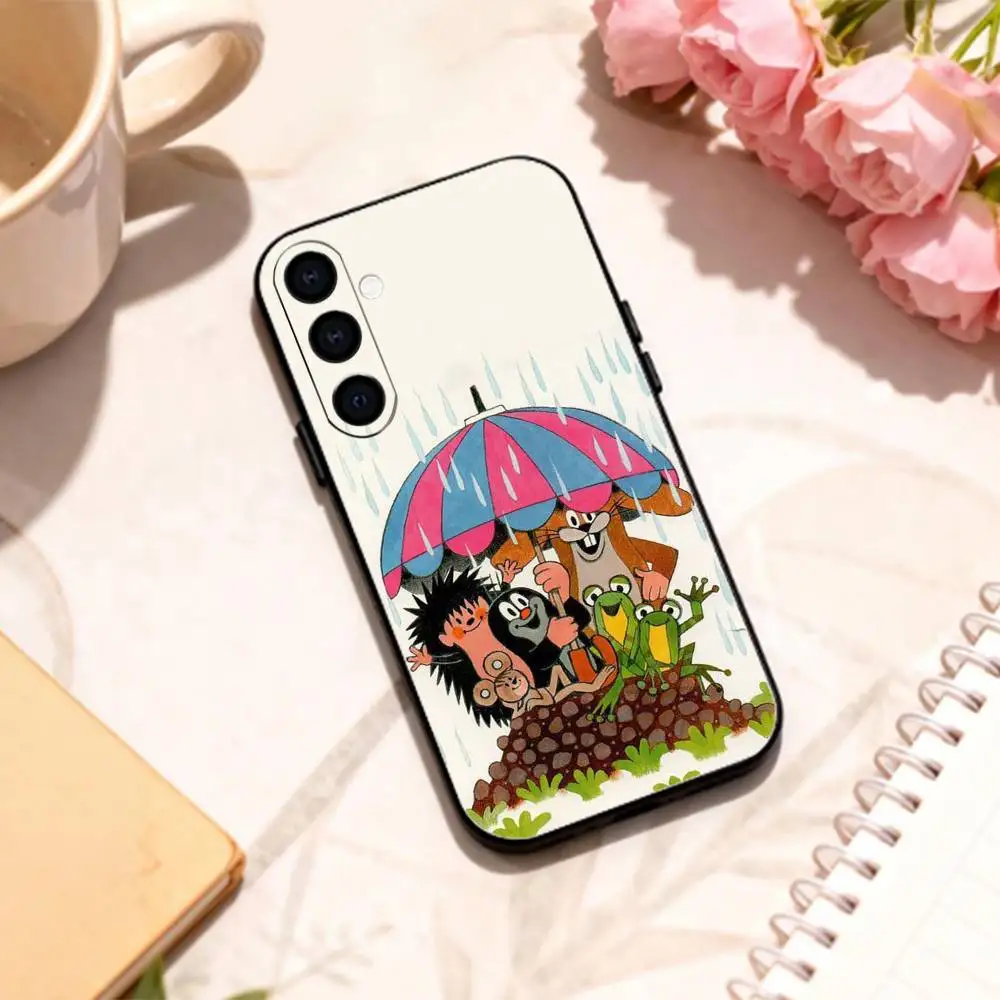 S-Sweet Cartoon T-The L-Little Mole phone Case For Samsung Galaxy A73,A72,A71,A70,A53,A52,A51,Others Soft Black Shell