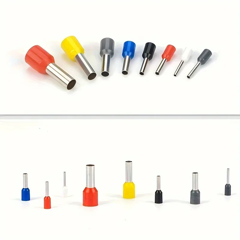 200-1900Pcs Assortment Ferrule Wire Copper Crimp Wire Terminal Kit Insulated Cord Pin End Terminal Electrical Crimper Terminator