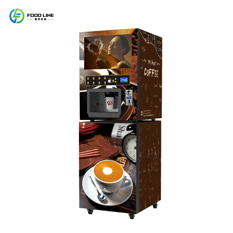 Customize Your AI Automated Hot Cold Coffee Vending Machine Fully Intelligent and Self Service