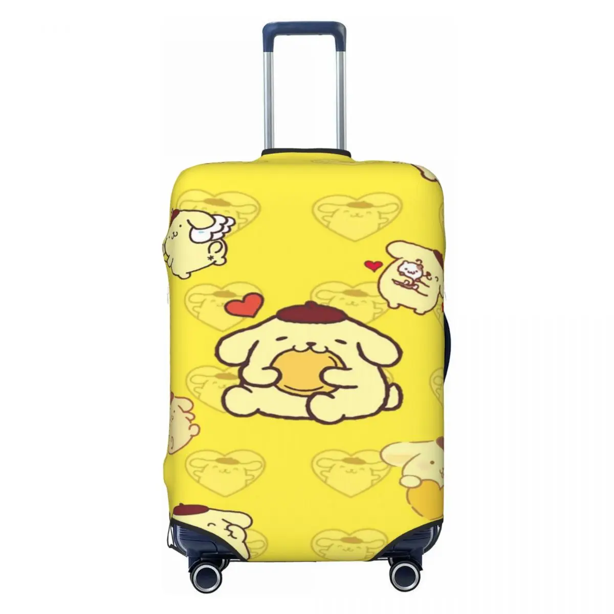 

Custom Pompompurin Cartoon Travel Luggage Cover Washable Suitcase Cover Protector Fit 18-32 Inch