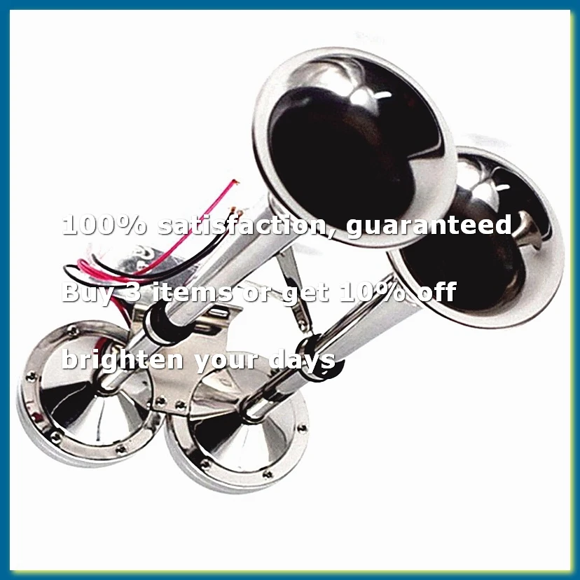 ●Marine Dual Horn Horn Marine Stainless Steel Electric Horn 18-1/2 Inch 12V Dual/Double Tube Horn Flute Horn Silver