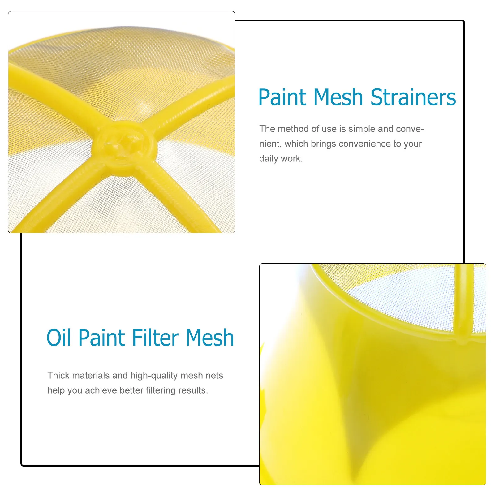 10Pcs Oil Paint Filter Funnel Metal Wire Mesh Paint Strainers Thick Fine Mesh for Automobile Furniture Spray Industrial Coating
