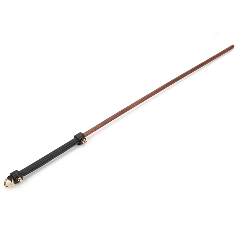 Genuine Leather+Walnut Wood Horse Whip Paddle,Rivet Reinforcement Handle Riding Crop Party Flogger Horse Riding